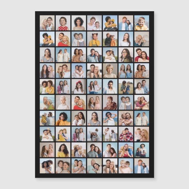 Create Your Own 70 Photo Collage Magnetic Card (Front)