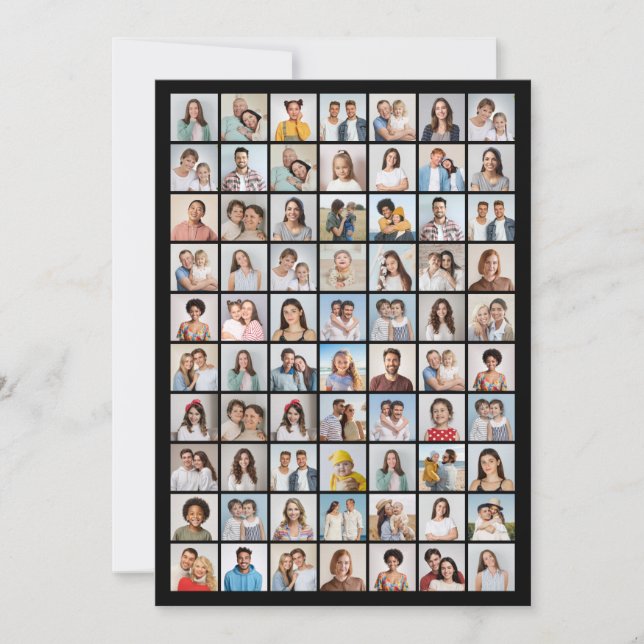 Create Your Own 70 Photo Collage Note Card (Front)