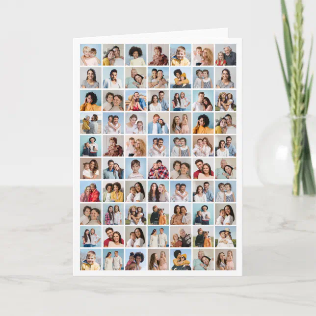 Create Your Own 70 Photo Collage Note Card | Zazzle