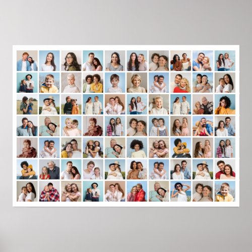 Create Your Own 70 Photo Collage Poster