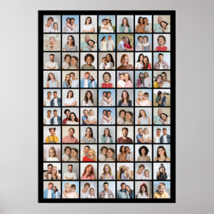 Create Your Own 70 Photo Collage Poster