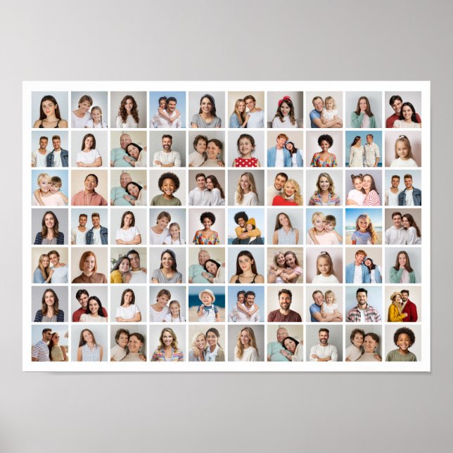 Create Your Own 70 Photo Collage Poster (Front)