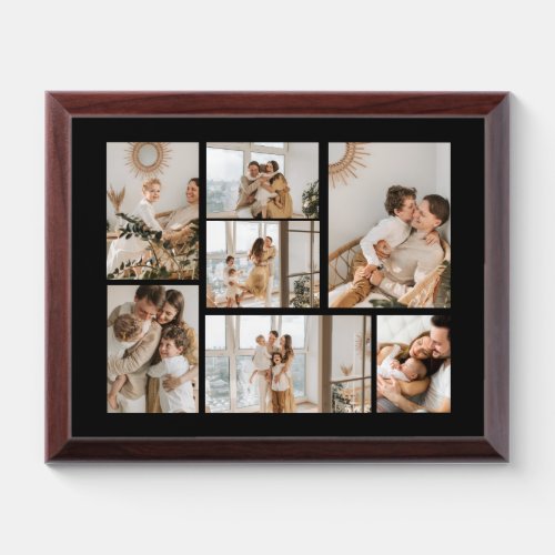 Create Your Own 7 Photo Collage Award Plaque