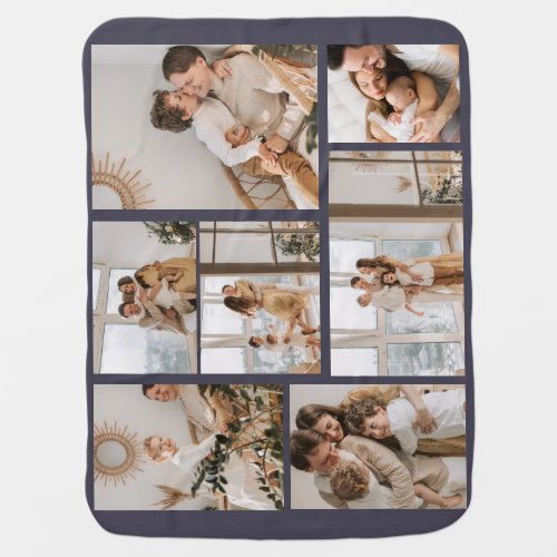 Create Your Own 7 Photo Collage Baby Blanket