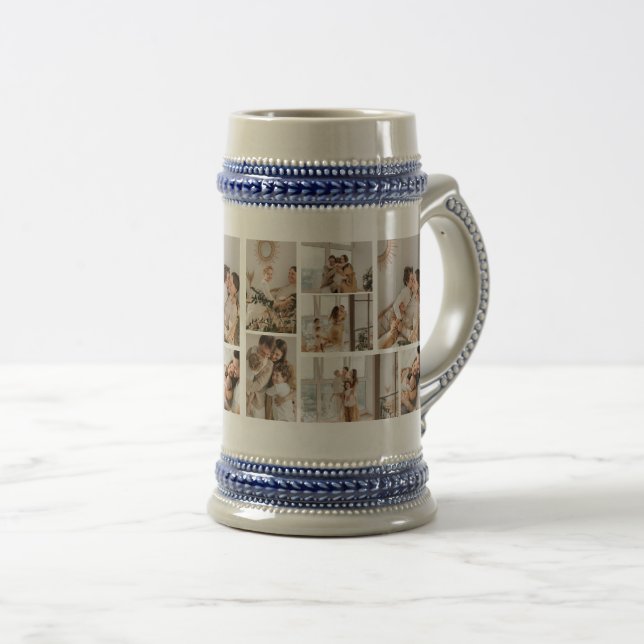 Create Your Own 7 Photo Collage Beer Stein (Front Right)