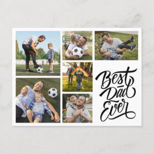 Create Your Own 7 Photo Collage Best Dad Ever Postcard