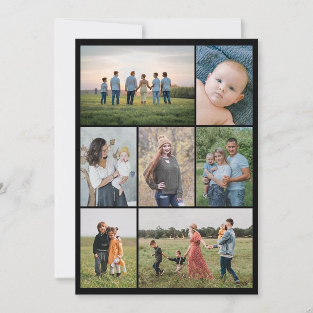 Create Your Own 7 Photo Collage Card (Front)