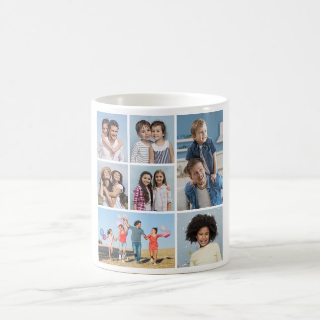  Create Your Own 7 Photo Collage  Coffee Mug (Center)