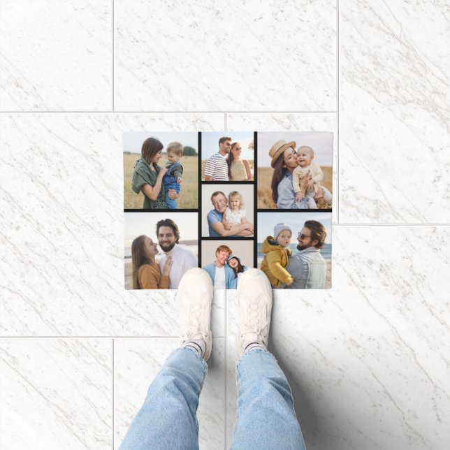 Create Your Own 7 Photo Collage Doormat (Indoor)