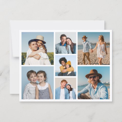 Create Your Own 7 Photo Collage Greeting Card