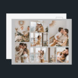 Create Your Own 7 Photo Collage Holiday Postcard<br><div class="desc">Introducing our personalized photo collage postcard - the perfect way to send your warmest wishes and fondest memories to your loved ones! Whether you're celebrating a graduation, honoring family, cherishing friends, or remembering a vacation trip, our custom postcard is the ultimate way to commemorate any occasion. With our easy-to-use design...</div>