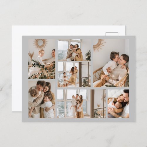 Create Your Own 7 Photo Collage Holiday Postcard