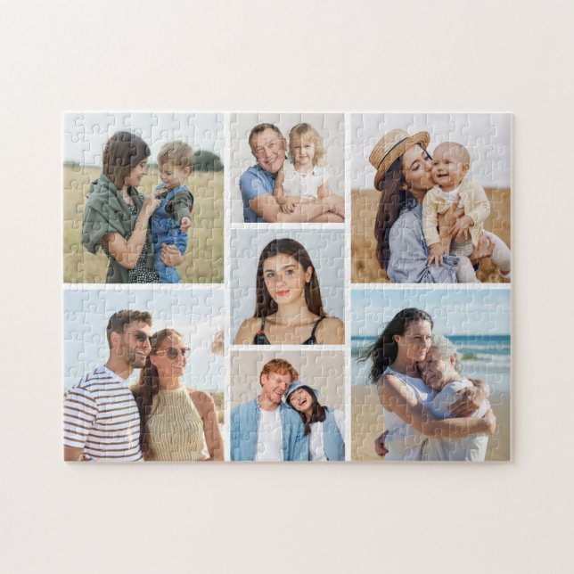 Create Your Own 7 Photo Collage Jigsaw Puzzle (Horizontal)