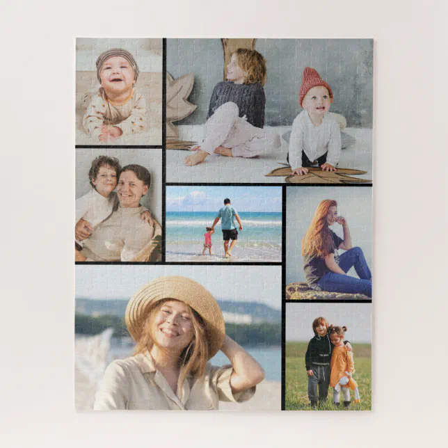 Create Your Own 7 Photo Collage Jigsaw Puzzle Zazzle