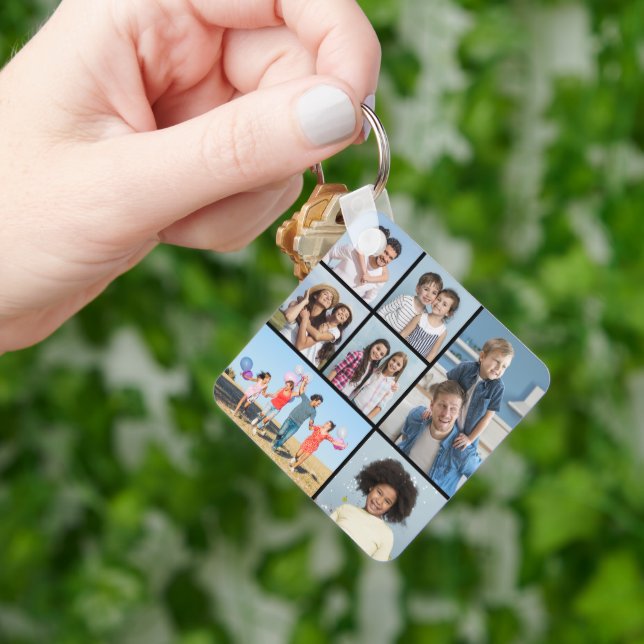  Create Your Own 7 Photo Collage  Keychain (Hand)