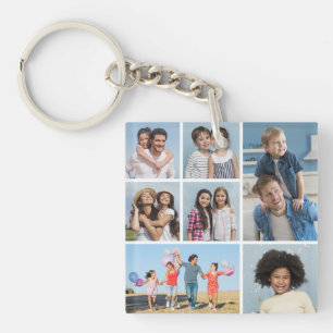 Create Your Own 7 Photo Collage Keychain