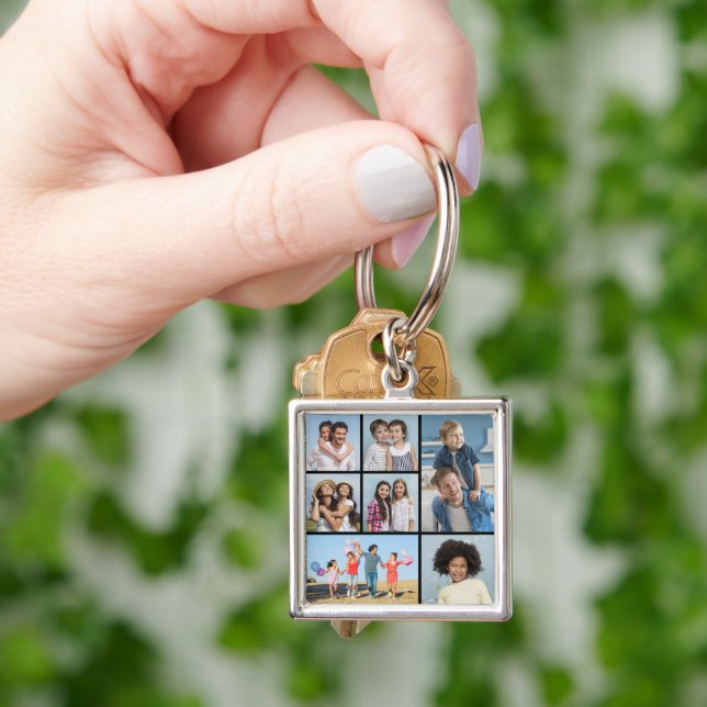  Create Your Own 7 Photo Collage  Keychain (Hand)