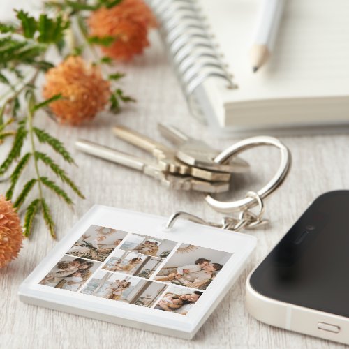 Create Your Own 7 Photo Collage Keychain