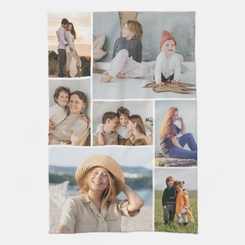 Create Your Own 7 Photo Collage Kitchen Towel