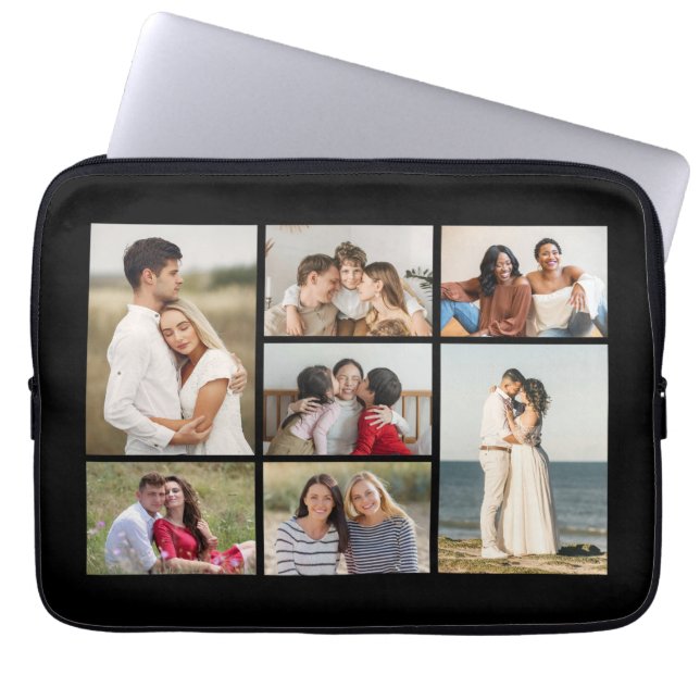 Create Your Own 7 Photo Collage Laptop Sleeve (Front)
