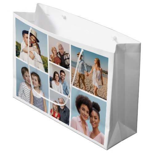 Create Your Own 7 Photo Collage Large Gift Bag