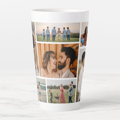 Create Your Own 7 Photo Collage Latte Mug