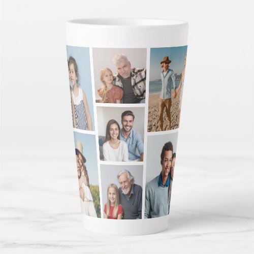 Create Your Own 7 Photo Collage Latte Mug