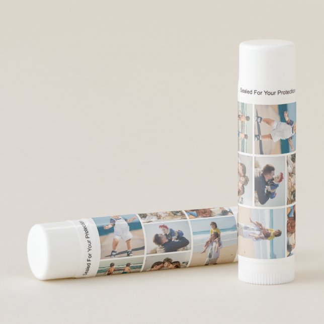 Create Your Own 7 Photo Collage Lip Balm (Front)