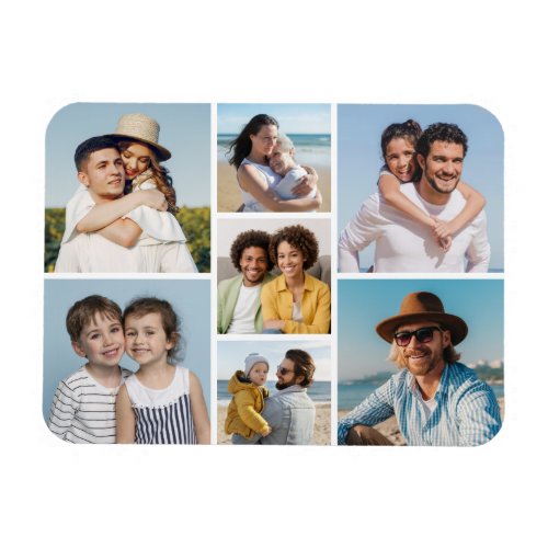 Create Your Own 7 Photo Collage Magnet