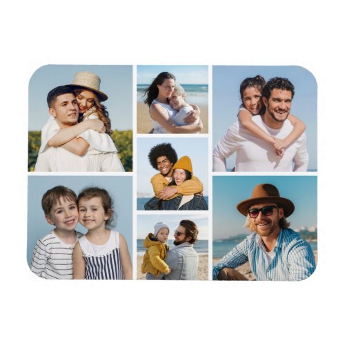 Create Your Own 7 Photo Collage Magnet