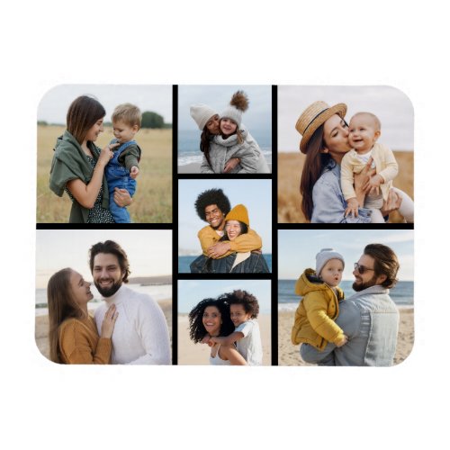 Create Your Own 7 Photo Collage Magnet