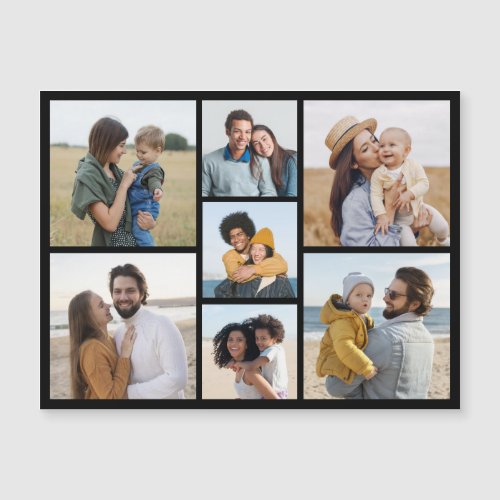 Create Your Own 7 Photo Collage Magnetic Card