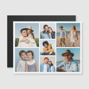 Create Your Own 7 Photo Collage Magnetic Card