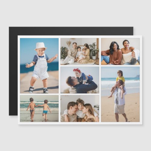 Create Your Own 7 Photo Collage Magnetic Card