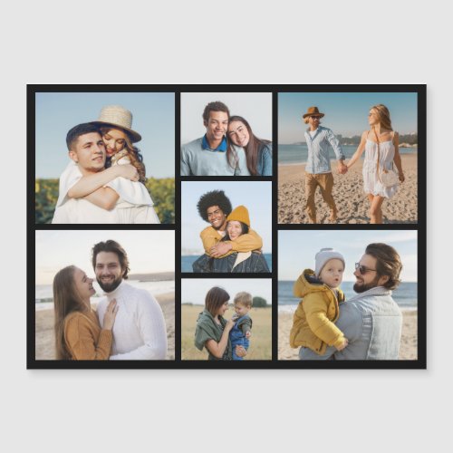 Create Your Own 7 Photo Collage Magnetic Card