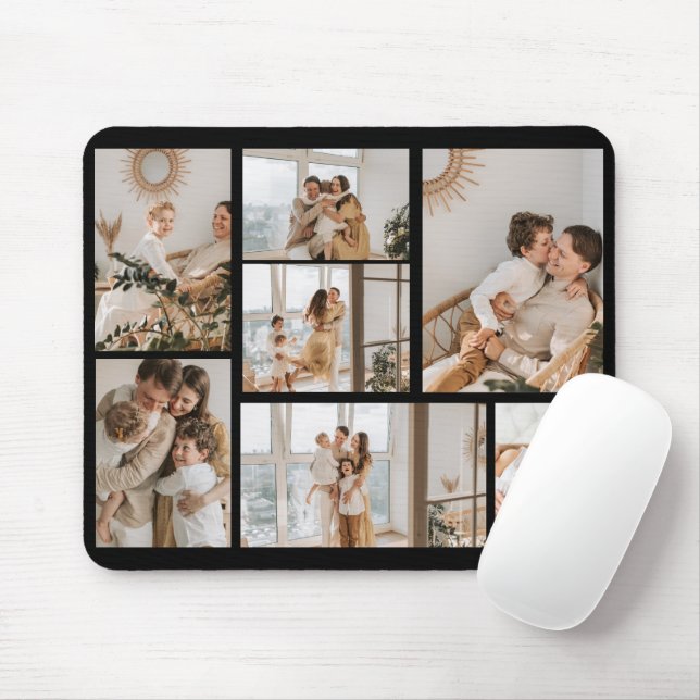 Create Your Own 7 Photo Collage Mouse Pad (With Mouse)