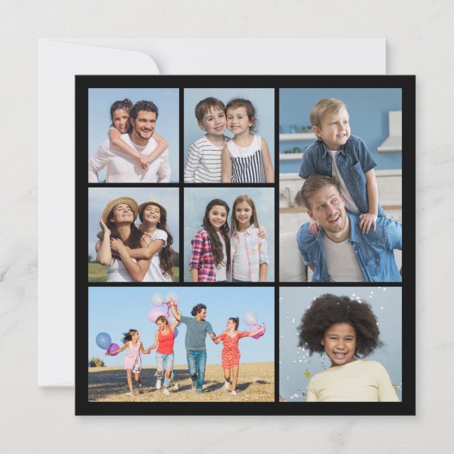 Create Your Own 7 Photo Collage  Note Card (Front)