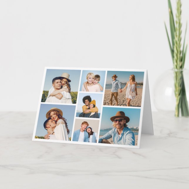 Create Your Own 7 Photo Collage Note Card (Front)