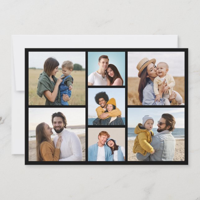 Create Your Own 7 Photo Collage Note Card (Front)