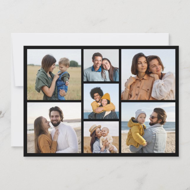 Create Your Own 7 Photo Collage Note Card (Front)