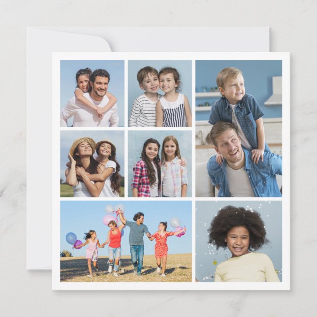  Create Your Own 7 Photo Collage  Note Card (Front)