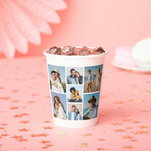 Create Your Own 7 Photo Collage Paper Cups