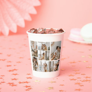 Create Your Own 7 Photo Collage Paper Cups