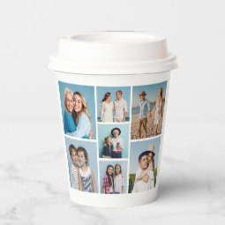 Create Your Own 7 Photo Collage Paper Cups | Zazzle