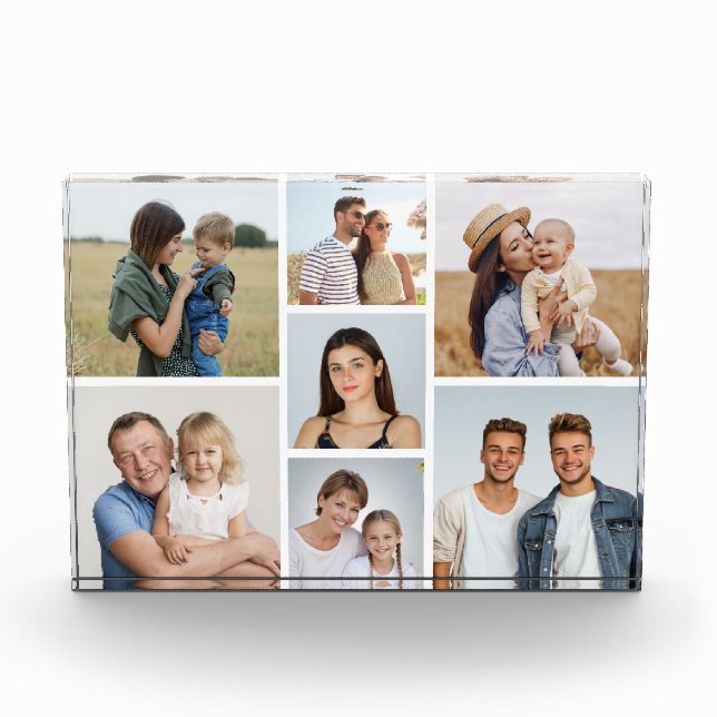 Create Your Own 7 Photo Collage Photo Block (Front)