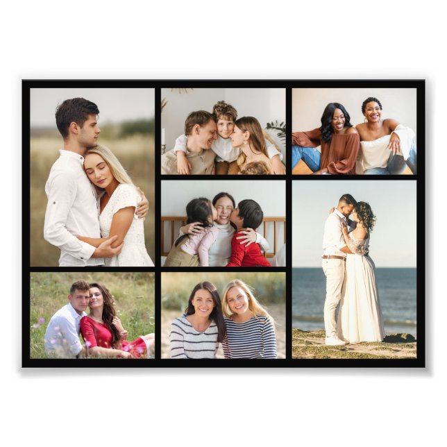 Create Your Own 7 Photo Collage Photo Enlargement Print (Front)