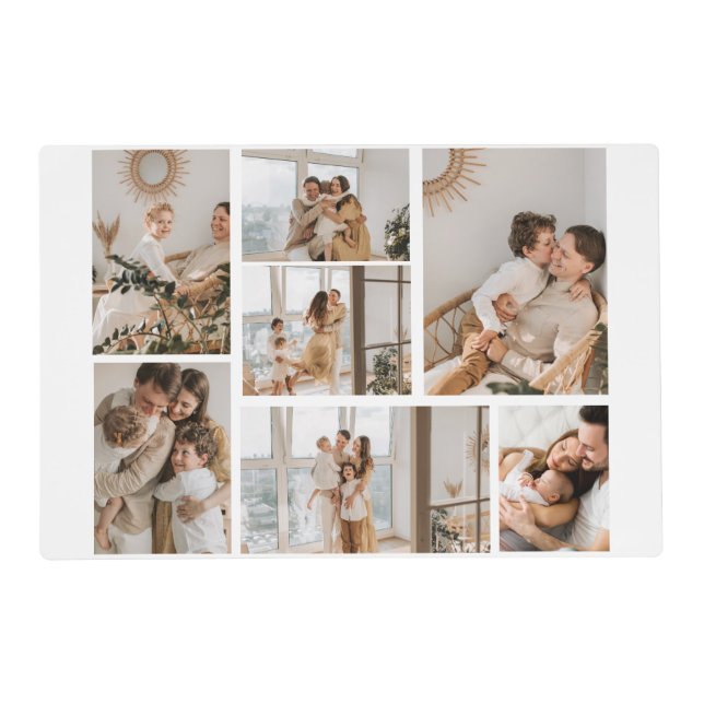 Create Your Own 7 Photo Collage Placemat (Front)
