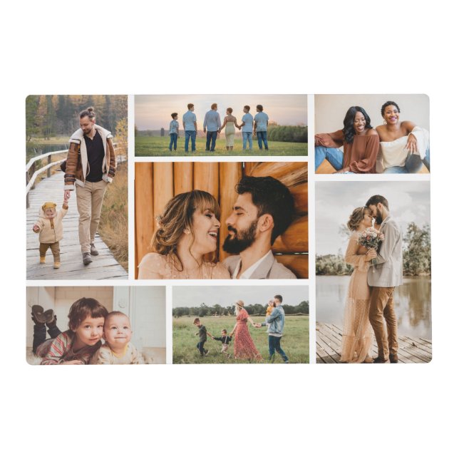 Create Your Own 7 Photo Collage Placemat (Front)