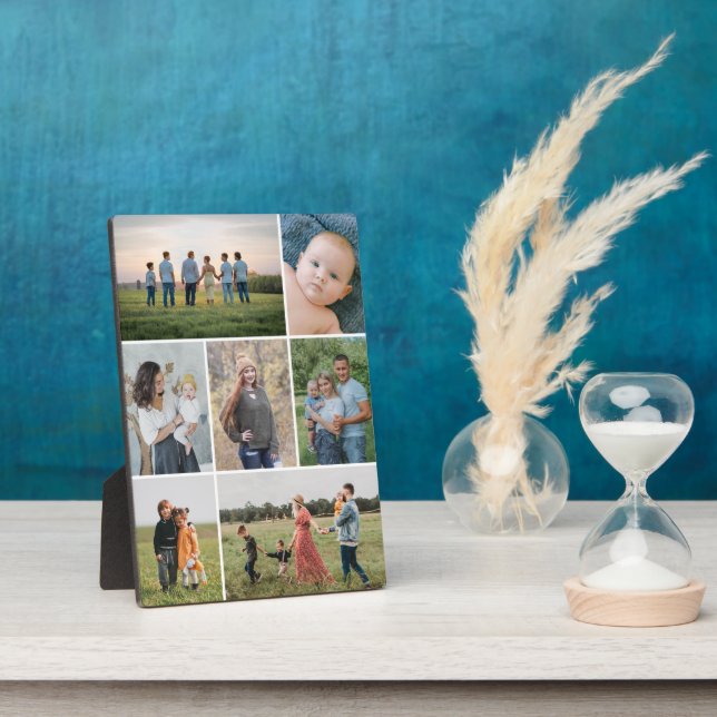 Create Your Own 7 Photo Collage Plaque (Side)