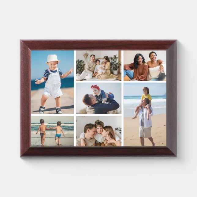 Create Your Own 7 Photo Collage Plaque (Horizontal)